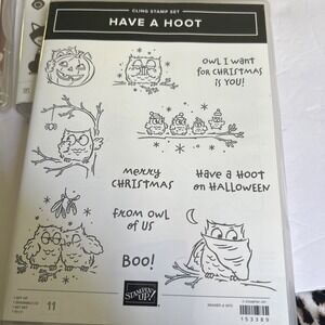 Stampin' Up!  "Have a Hoot"  Rubber Stamp Set NIP missing 1 stamp